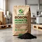 X-HUMATE 20kg organic boron humate fertilizer with Organic B 8% in eco-friendly kraft paper bag, features English shipping mark and a pile of black humate granules.